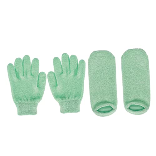 Moufles en tissu vert anti-sécheresse au gel naturel, soin réparateur pour les mains