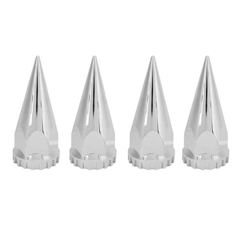 33 Mm X 4 3/4 Spike Lug Nut Covers, ABS -Chrom -Kunststofffaden auf Stachelbahnen Nusskappen für Semi -LKWs, Pack von 20 (20PCS)