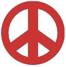 PEACE Symbol Love not War 15" (color: RED) DIE-CUT Vinyl Decal Window Sticker for Cars, Trucks, Windows, Walls, Laptops, and other stuff.