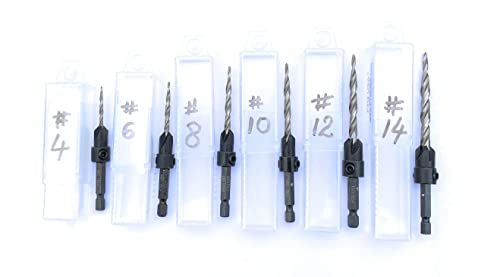 Ftg Usa 6 Piece Drill Bit Cases Designed As Storage Container For Adjustable Countersink Drill Bits, Small Containers, Plastic Boxes Used As Storage Case For Replacement Drill Bits #TOP2