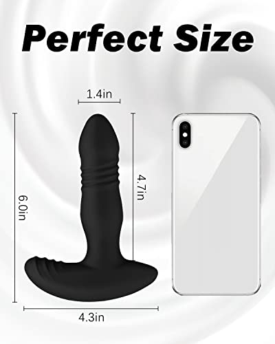 Anal Vibrator Thrusting , Prostate Massager Onismo Male Sex Toy Anal Plug Vibrating Butt Plug With 7 Thrusting & Vibration Modes Remote Controlled Anal Sex Toy For Men Big Anal Toys For Couples #TOP4