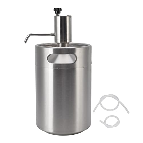 Juego de bomba de cerveza eléctrica Mini Keg Beer 5L para dispensar cerveza u otras bebidas, Kit de barril de cerveza de acero inoxidable y grifo de cerveza eléctrica, Barril de cerveza en