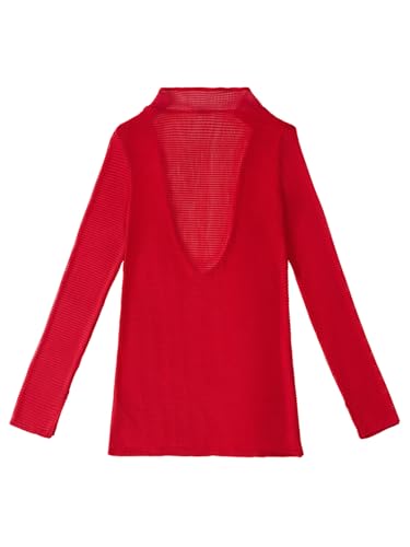 Image of Lilosy Sexy Crochet Sheer Long Sleeve Cover Up Swim Bathing Suit Beach Dress One Piece