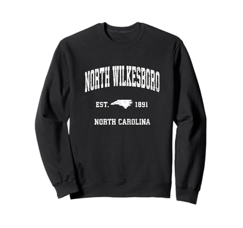 North Wilkesboro Caroline du Nord NC Vintage Athletic Sports D Sweatshirt