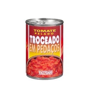 Tomate troceado pelado Hacendado para freír Bote 410 g Pack 2