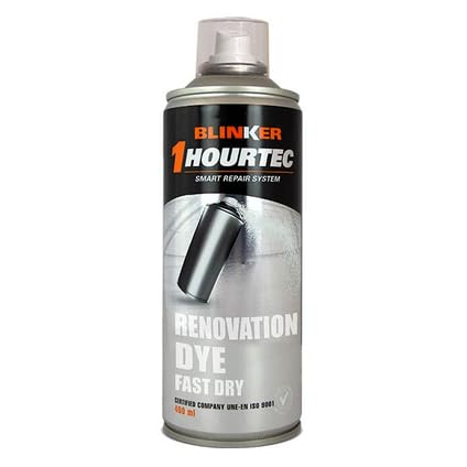 Blinker - Pintura Spray para Textiles - Tinte Colorante Restaura y Revitaliza Alfombrillas Tapizado Textil Moquetas - Adhesión Duradera Secado Rápido - Color Negro - 400ml