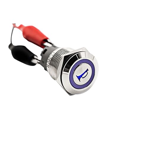 Bouton métallique 16mm premium, interrupteur à icône gravée laser et éclairage LED blanc 24V
