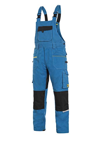CXS Stretch - Herren Arbeitslatzhose mit Kniepolstertaschen und reflektierende Streifen - Hochwertige, komfortable und atmungsaktive Arbeitsoveralls für Herren mit modernem Schnitt (Größen: 46-64)