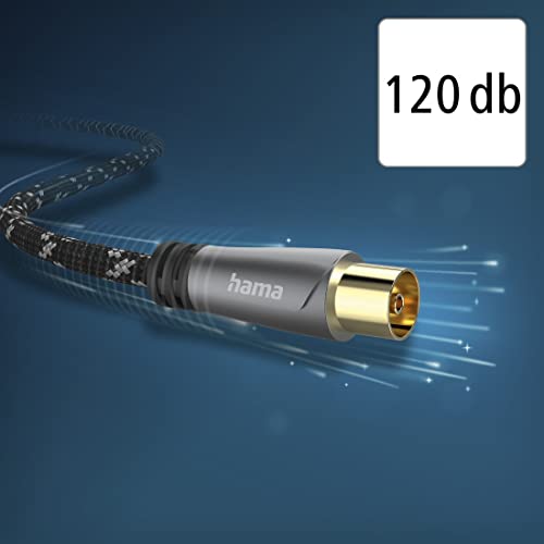 Hama Antennenkabel, 1,5m, 120 dB, Koax Stecker - Kupplung, HD TV, 8K – Ansicht 5