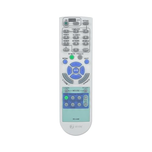 Image of 7SEVEN Compatible with NEC Projector Remote Original Model RD-448E Suitable for RD448E V300X+ V260 V260X+ RD-443 NP-VE280 V230X NP-M260W and Many More Model's - Ensure Match Key by Key