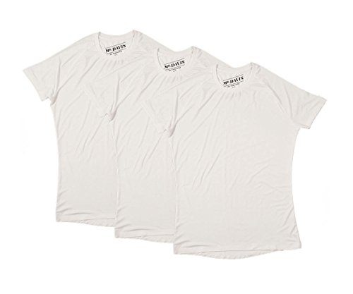 Mr. Davis Men's Bamboo Viscose Tailored Cut Crew Neck Undershirt 3 Pack2