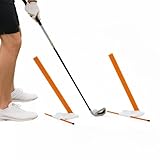MELE LINKS Golf Swing Training Aid – Swing Plane & Path Trainer with Alignment Discs and Foam Rods | Fix Slice & Hook | Portable Golf Practice Tool for Beginners & All Skill Levels (Orange)