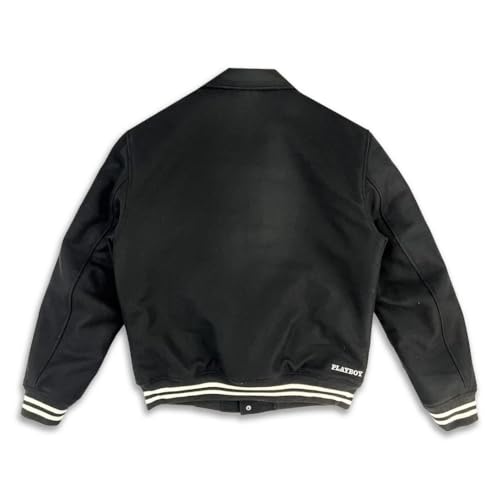Playboy EST. LA Varsity Jacket, Red Unisex Bomber with Embroidered Logo & Quilted Lining, Streetwear Letterman Style2