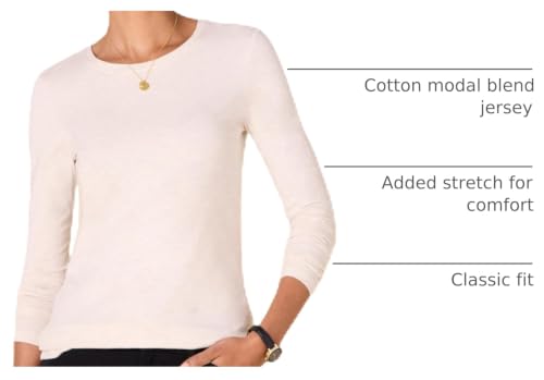 Image of Amazon Essentials Women's Regular-Fit Long-Sleeve Crewneck T-Shirt (Available in Plus Size)