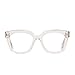 DIFF Reading glasses blue light blocking, Lightweight Oversized Readers Ava 1.5 Compliments Eyewear for Women, Clear Crystal