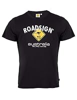 ROADSIGN australia Herren T-Shirt mit Logo-Aufdruck und Rundhalsausschnitt, 100% Baumwolle schwarz, 2XL – Ansicht 5