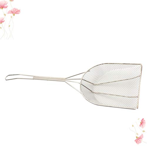 Colher de aço inoxidável com ranhuras Cabilock, colher com alça para escumador de arame para cozinha