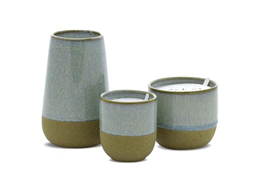 Paddywax Scented Candles Premium Kin Range Candle in Reusable Glazed Ceramic Pot, 99g, Matcha Tea + Bergamot - Image 2