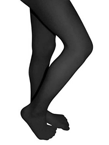 Mod & Tone Girls Microfiber Opaque Tights With Spandex 2 Pair Black
