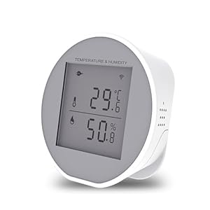 WiFi Thermometer Hygrometer, Indoor Temperature Humidity Sensor with Electronic Ink Display, Tuya Smart App Notification Alert, Remote Monitor Meter for Room Greenhouse Incubator Wine Cellar, Garage