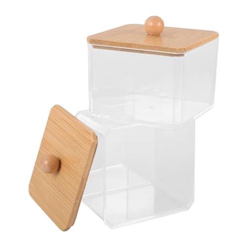 POPETPOP 2個 ボックス ランドリー ビーズ 容器 収納 ボックス 蓋付き 包装 柔軟剤 ランドリー 粉末 ケース 整理 ケース 粉末 ホルダー ポリス