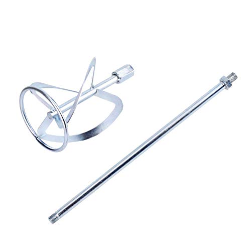 1600W Portable Electric Concrete Cement Plaster Grout Paint Thinset Mortar Paddle Mixer Pro Drill Mixer Stirring Tool Adjustable 6 Speed Handheld Standard 110V (1600W Red) #TOP7