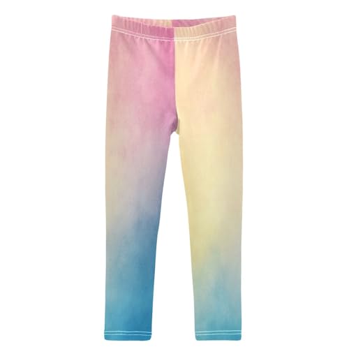 Boccsty Pastel Rainbow Gradient Girls Leggings Kids Yoga Pants Dance Active Tights 4T
