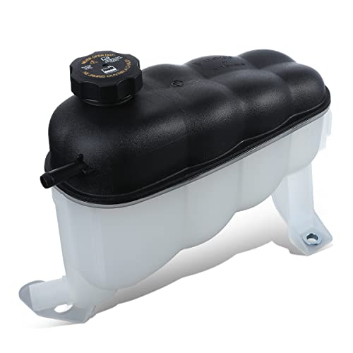 Auto Dynasty [15PSI Cap] GM3014118 Factory Style Car Coolant Overflow Reservoir Tank with Cap Compatible with Cadillac Escalade Chevy Avalanche Silverado Suburban GMC Sierra 6.0L 07-19, White