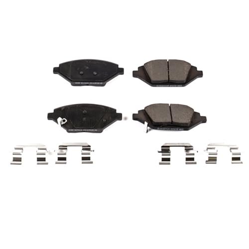 Image of PowerStop Front Brake Pads for Chevrolet Spark 2016-22 - Z17 Ceramic Brake Pads with Installation Hardware, 17-1864