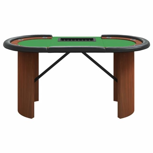 LAPOOH Pokertisch Klappbar 10 Spieler mit Chipablage Grün 160x80x75 cm, Poker Table, Spieltisch, Blackjack, Poker Tisch, Roulette Tisch, Deko Casino Poker – Bild 4