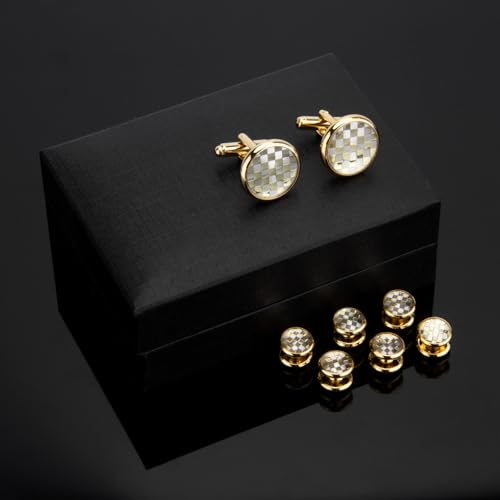 Set de Gemelos y Botones para Camisa de Hombre Clásico miniatura 6