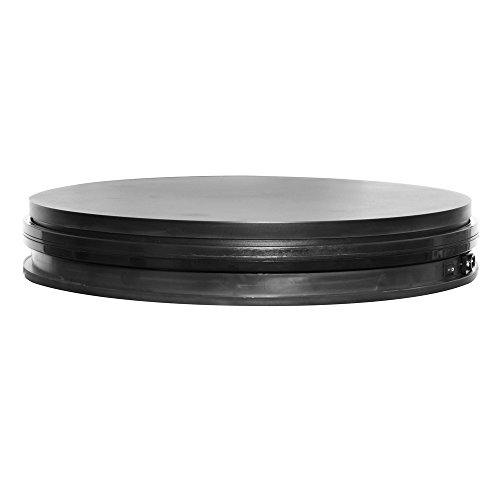Fotoconic Black Electric Motorized Rotating Turntable Display Stand, 14 Inch / 35Cm Diameter, 110 Lb Centric Loading For Shop Display #TOP2
