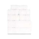 La consegna include: 4 pezzi Asciugamani 50x100 cm, 2 pezzi Asciugamani da Bagno 70x140 cm e 2 pezzi asciugamani viso 30x500 cm