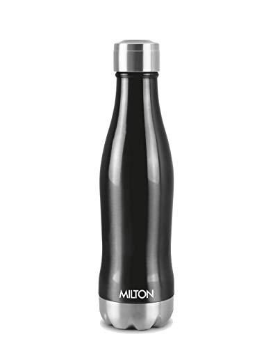 Milton New Duke 750 Thermosteel Hot and Cold Water Bottle, 620 ml, Black