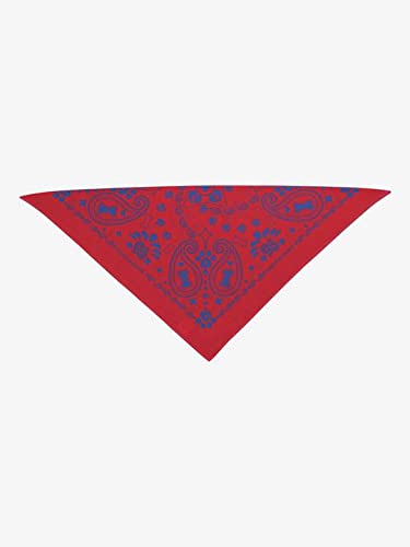Bandana repelente de insetos para proteger cães de pulgas, carrapatos e mosquitos, paisley, vermelho