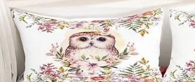 Housse de couette hibou 200 x 230 multicolore pour grand lit double