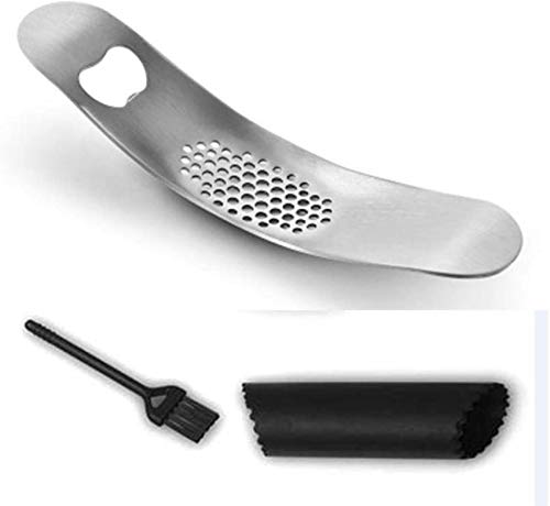 Rocker Knoblauchbrecher, Knoblauchpresse Fleischwolf Ingwer Brecher Schälpresse, Super leicht zu reinigen (spülmaschinenfest), Rostfrei