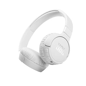 JBL Tune 660 BTNC On-Ear actieve ruisonderdrukkende hoofdtelefoon, JBL Pure Bass Sound – via Bluetooth of kabelverbinding – wit