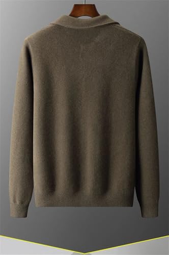 Men's 100 Percent Wool Knitted Cardigan Sweater Long Sleeve Single Breasted Solid Color Cardigans3