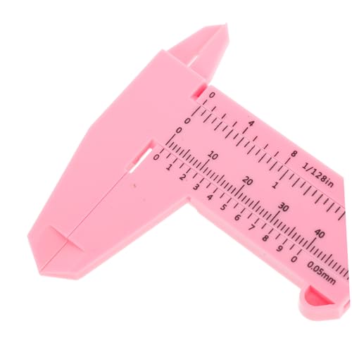 4 piezas calibrador manual de plástico portátil rosa miniatura 3