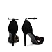 DREAM PAIRS Women's Oppointed-Lacey Pointed Toe Ankle Strap High Heel Stiletto Pumps Wedding Dress Shoes,Size 10,Black/Nubuck,Oppointed_Lacey