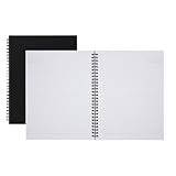 Office Depot Wirebound Notebook, Business, 7 1/4in. x 9 1/2in., 160 Pages (80 Sheets), Black, ODUS1402-024