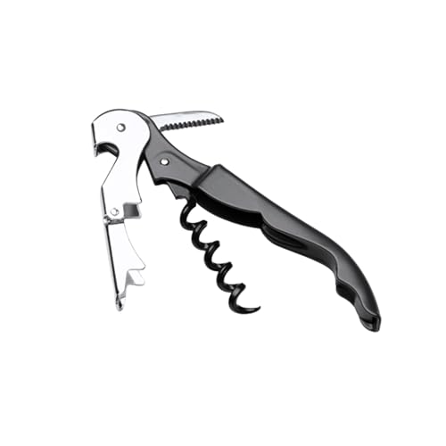 Miniatura 2 de 10 Sacacorchos De Estilo Clásico, Abridor De Vino Con Doble Impulso Articulado, Incluye Navaja Cortacápsulas Y Abridor De Tapones, Acero Inoxidable.