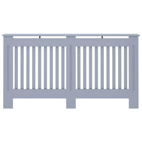 vidaXL Heizk&ouml;rperverkleidung mit vertikalen Latten Heizk&ouml;rperabdeckung Heizungsverkleidung Heizung Heizk&ouml;rper Abdeckung Anthrazit 152x19x81,5cm MDF