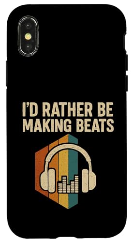 I'd Rather be Making Beats Beat Makers �~���[�W�b�N�v���f���[�T�[ �����Y �X�}�z�P�[�X iPhone X/XS �p