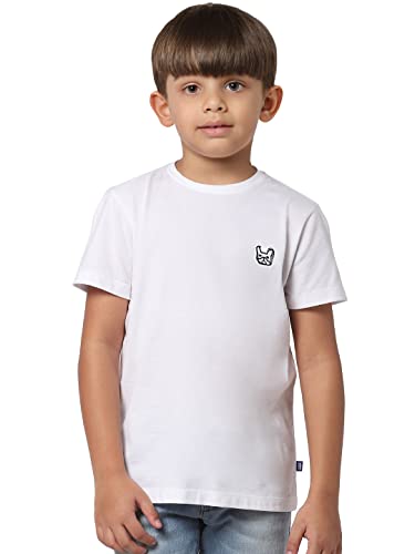 Image of JACK & JONES Boy's Solid Regular Fit Tshirt