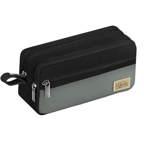 Estuche para bolígrafos, estuche grande con cremallera y compartimentos, organizador de almacenamiento de papelería de alta capacidad para mujeres, niños, adultos, estudiantes, hombres, universidades