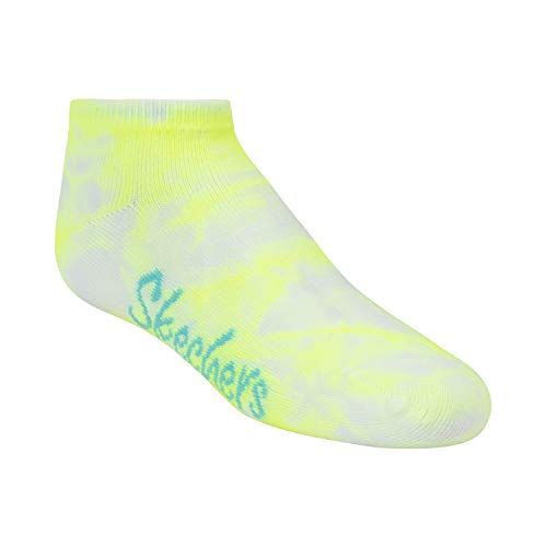 Skechers Girls' 6 Pack Low Cut Socks + 3 Pack Hair Ties4
