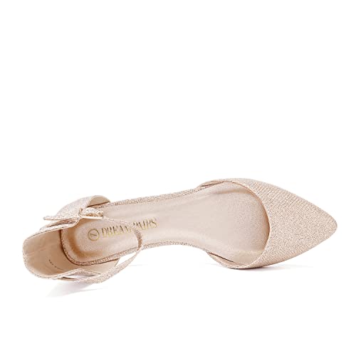 Dream Pairs Flapointed Women's Casual D'orsay Pointed Plain Ballet Comfort Soft Slip On Flats Shoes New,Ankle-Gold,11 B(M) Us #TOP3