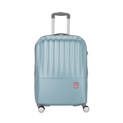 Image of Genie Polycarbonate Palm 66cm Trolley Bag,Hard Side 8 Wheel Double Spinner Check-in Luggage- Pearl Blue, Travel Bag for Women, Medium